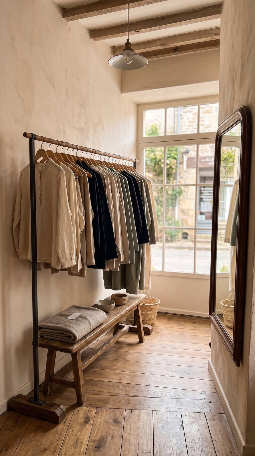 Boutique de vêtements — variante Boutique de créateur, cadrage vertical 9:16 (exemple MOTIONEST)