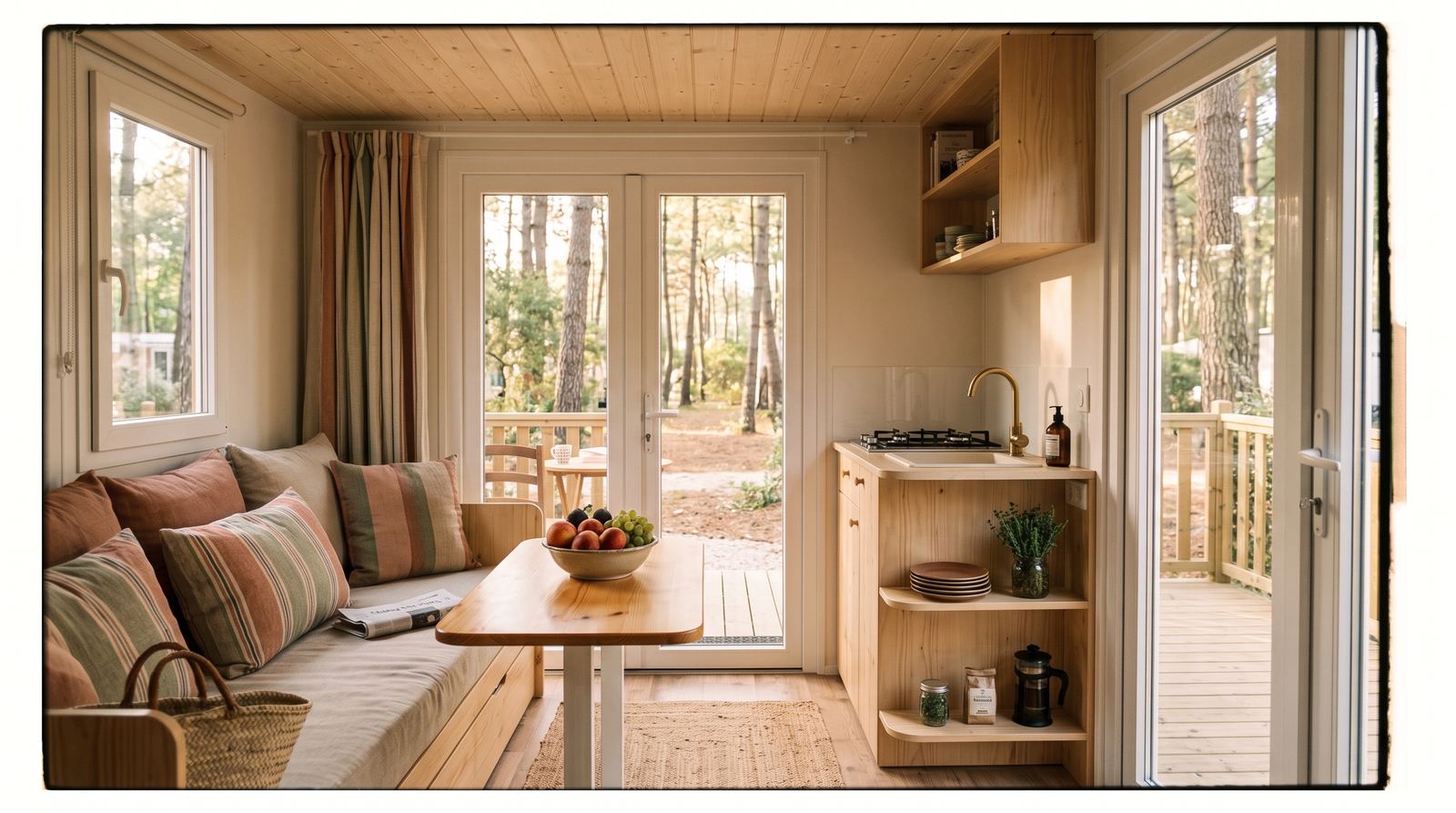 Bungalow & camping — Après : Ce que le moteur fait (Même lieu, photo améliorée)