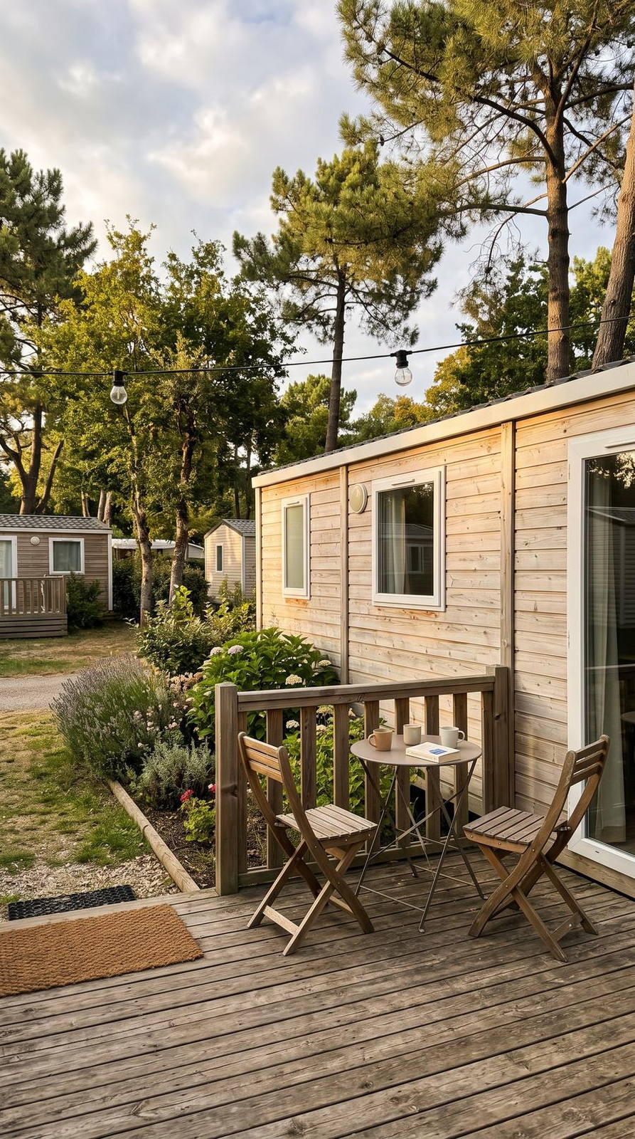 Bungalow & camping — variante Mobil-home famille, cadrage vertical 9:16 (exemple MOTIONEST)