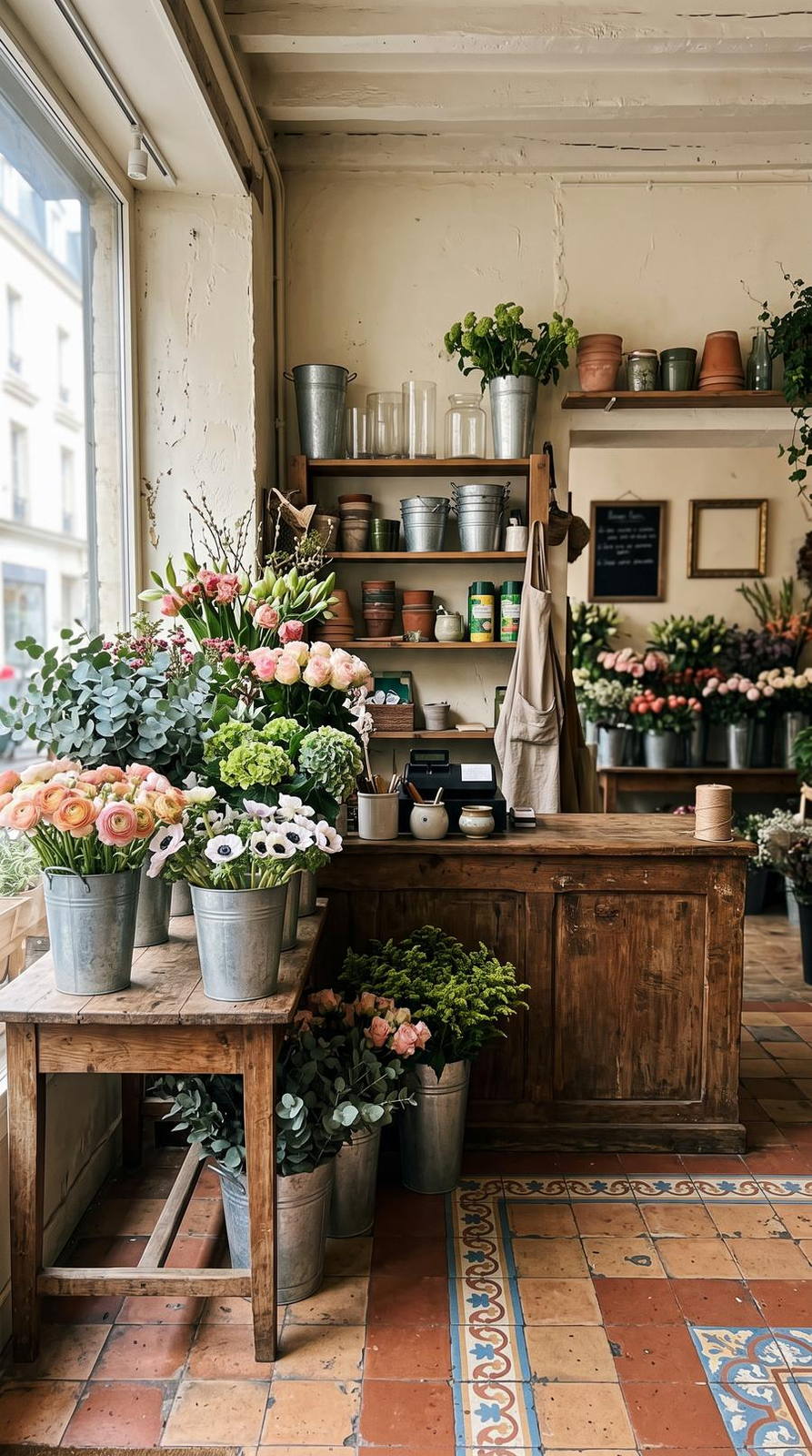 Fleuriste — variante Boutique de quartier, cadrage vertical 9:16 (exemple MOTIONEST)
