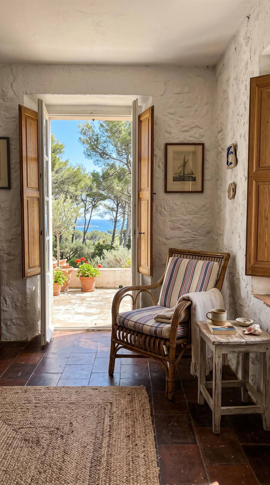 Location saisonnière — variante Maison bord de mer, cadrage vertical 9:16 (exemple MOTIONEST)