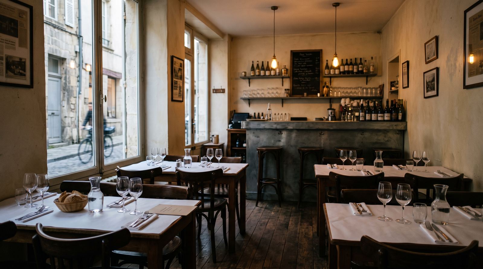 Restaurant — Après : Ce que le moteur fait (Même lieu, photo améliorée)