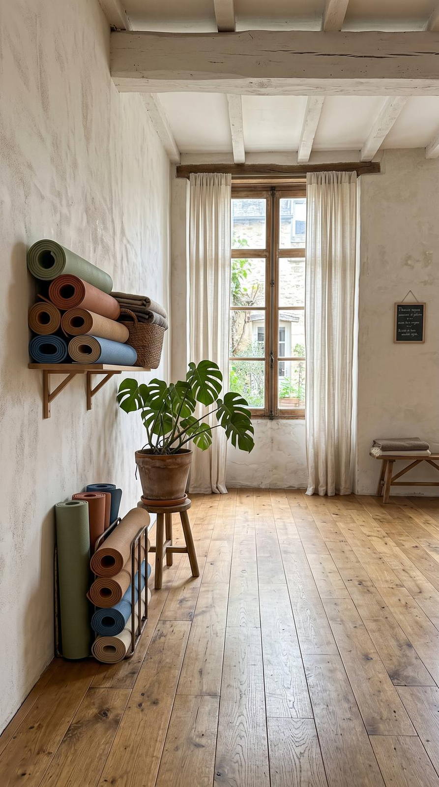 Studio fitness — variante Studio yoga, cadrage vertical 9:16 (exemple MOTIONEST)