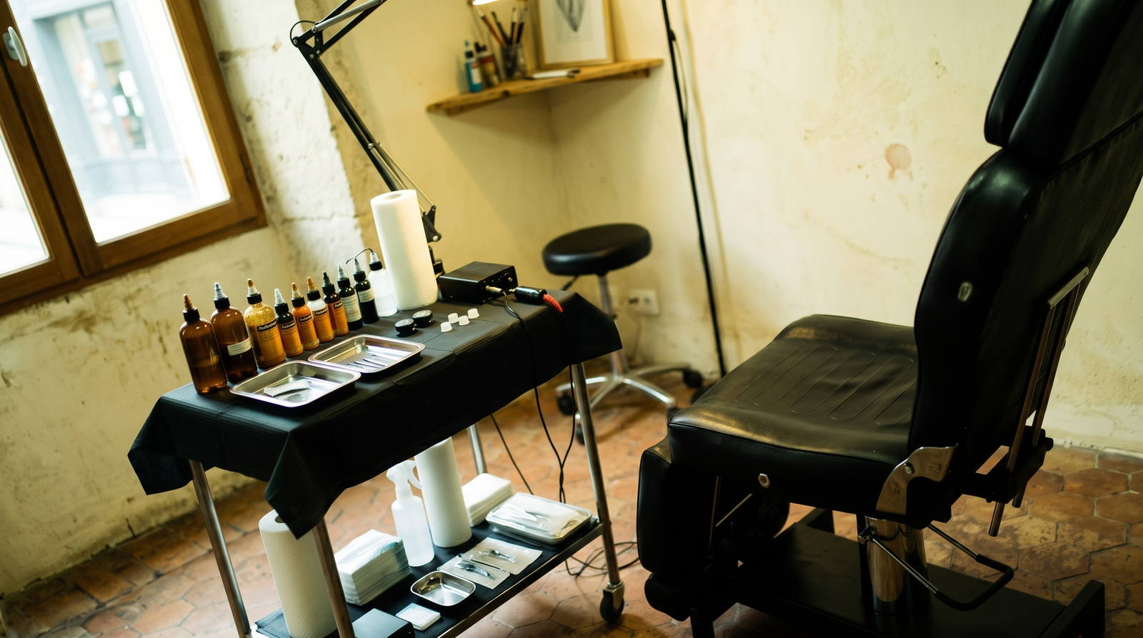 Studio de tatouage — Avant : Photo téléphone (Comme vos clichés, avant le moteur)